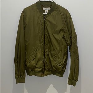Green bomber jacket